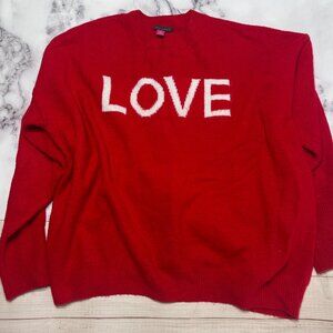 Vince Camuto Red 'LOVE' Sweater